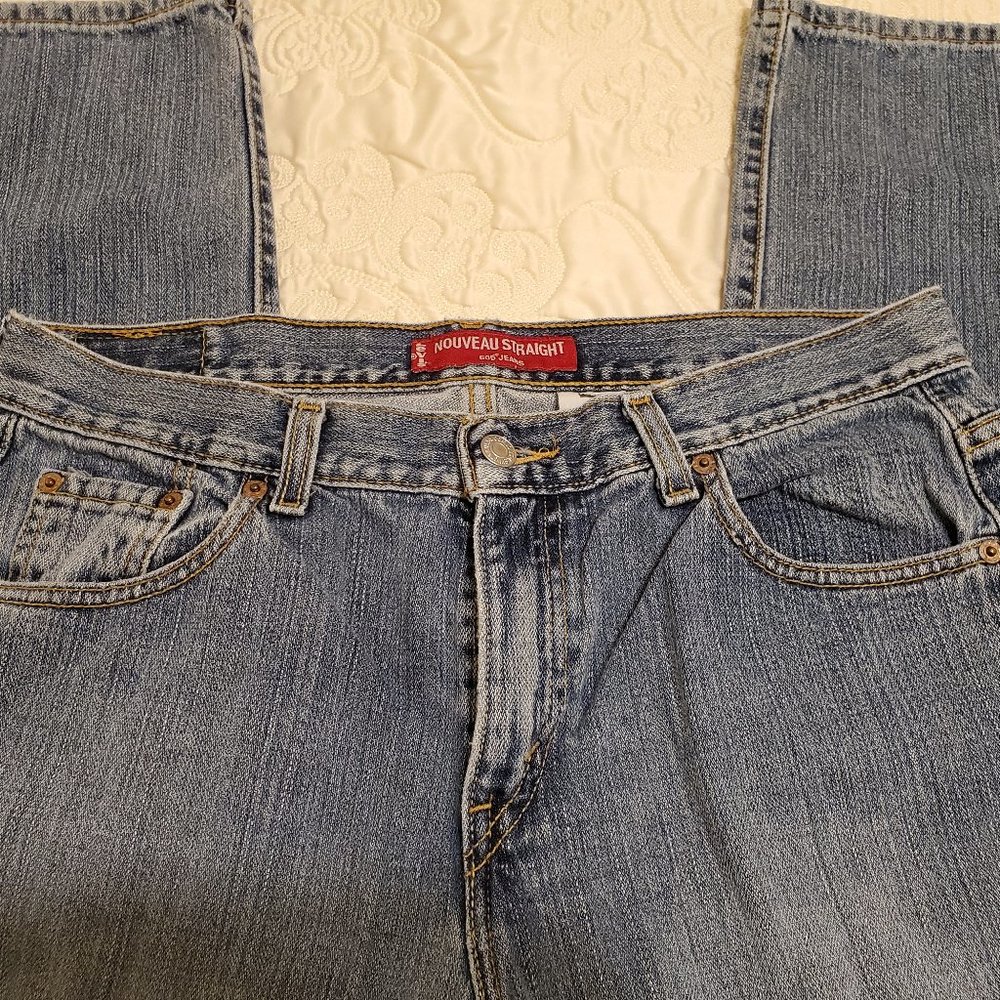 WOMEN’S LEVIS 505 NOUVEAU STRAIGHT JEANS SZ 12M - Picture 4 of 10